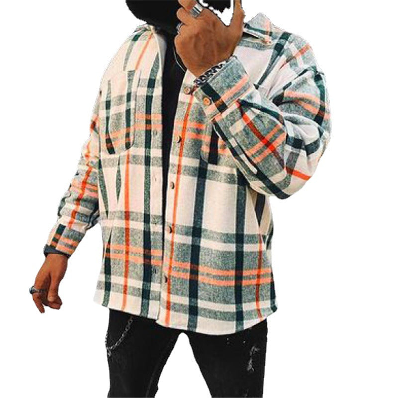 Herren Overshirt aus weichem Flanell mit Karo-Muster und Brusttasche Echoarchiv