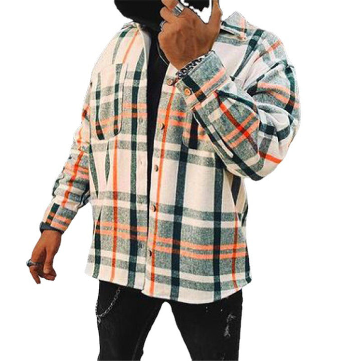 Herren Overshirt aus weichem Flanell mit Karo-Muster und Brusttasche Echoarchiv