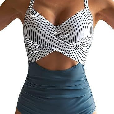 Damen Cut-Out Badeanzug mit Kreuzgurt Echo Archiv