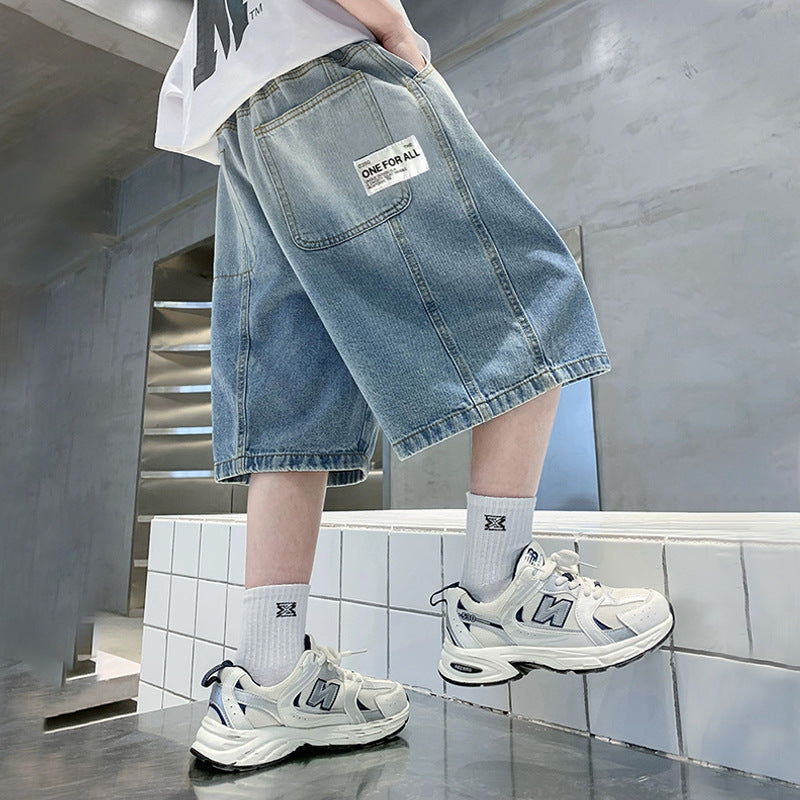 Unisex trendige Denim-Shorts mit praktischen Taschen Echo Archiv