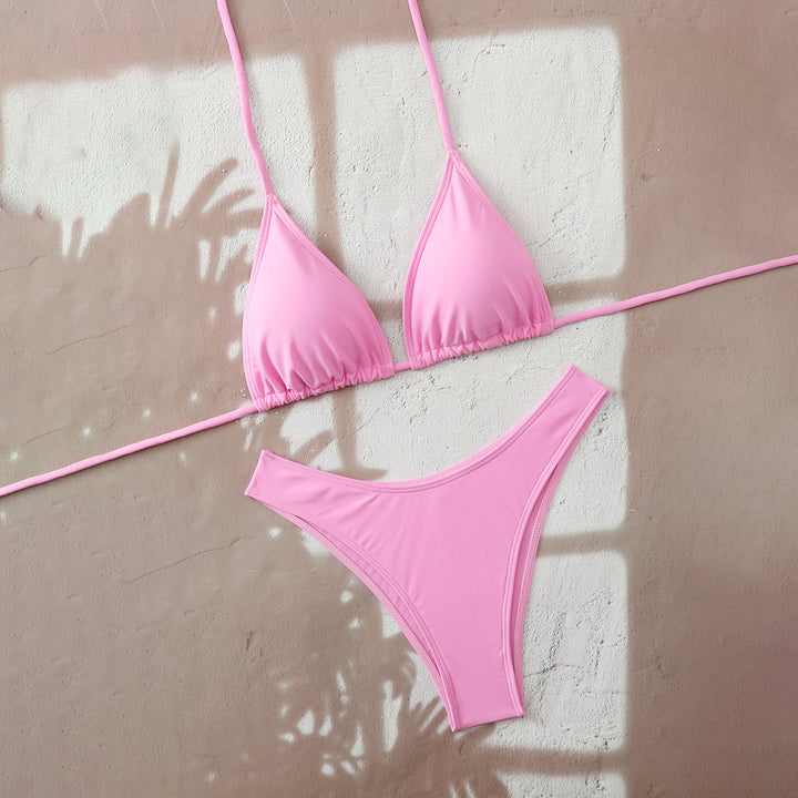 Damen Bikini-Set mit verstellbarem Triangel-Oberteil und hoch geschnittenen Bottoms Echo Archiv