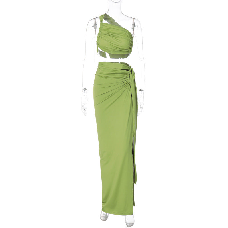 Damen Elegantes Wickelkleid mit asymmetrischem Ausschnitt Echo Archiv