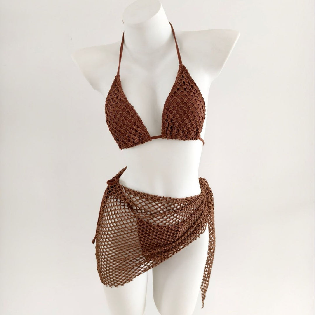 Damen Triangel-Bikini mit modischen Netzrock-Details Echo Archiv