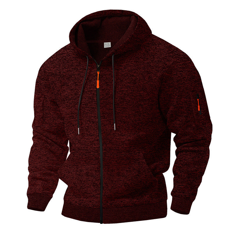 Herren Kapuzensweatjacke mit insbesondere atmungsaktiver Struktur und praktischen Taschen Echoarchiv