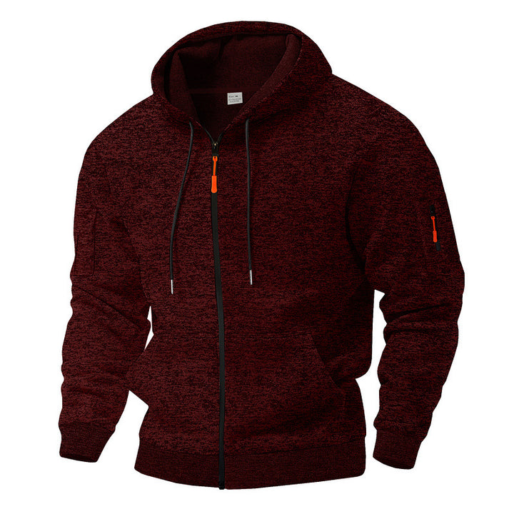 Herren Kapuzensweatjacke mit insbesondere atmungsaktiver Struktur und praktischen Taschen Echoarchiv