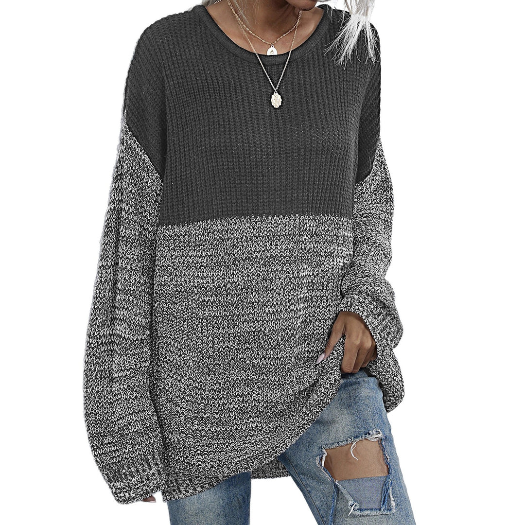 Damen Stilvoller Strickpullover mit luxuriösen Texturen Echo Archiv