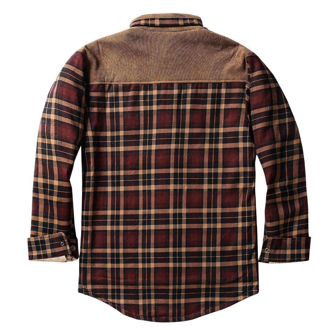 Herren Lässige Flanelljacke mit Teddyfutter Echo Archiv