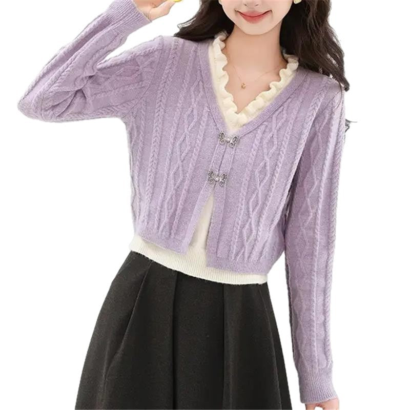 Damen Strickjacke mit V-Ausschnitt Echo Archiv