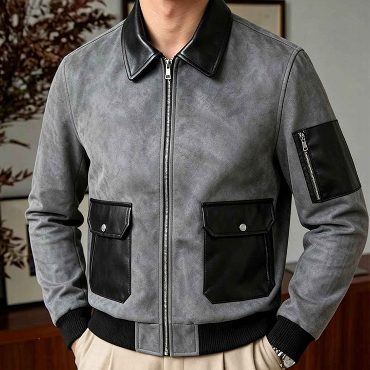 Herren Modische Chic Bomberjacke Echo Archiv