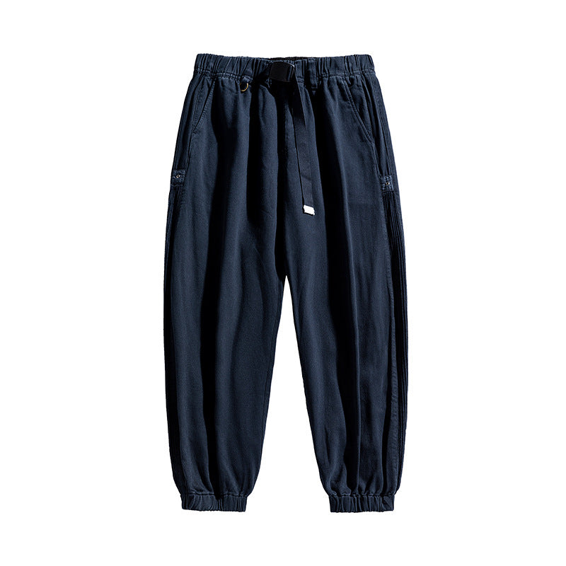 Herren Urbaner Relaxed-Jogger im Canvas‑Look mit verstellbarem Webgürtel und Utility‑Nähten Echo Archiv