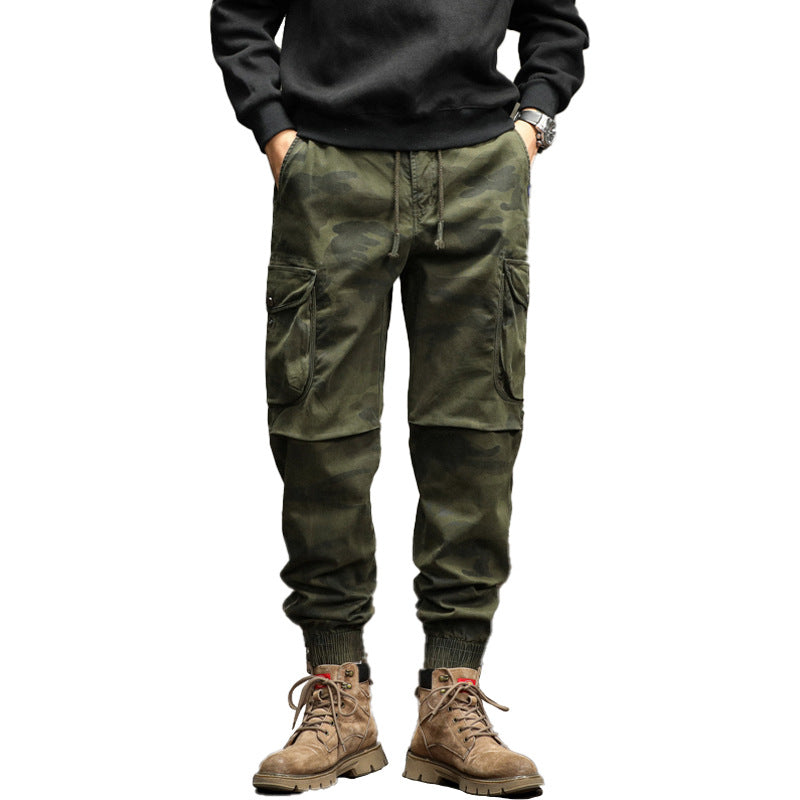 Herren Camouflage Cargo-Jogginghose mit elastischem Bund, Bündchen und Mehrfach-Taschen Echo Archiv