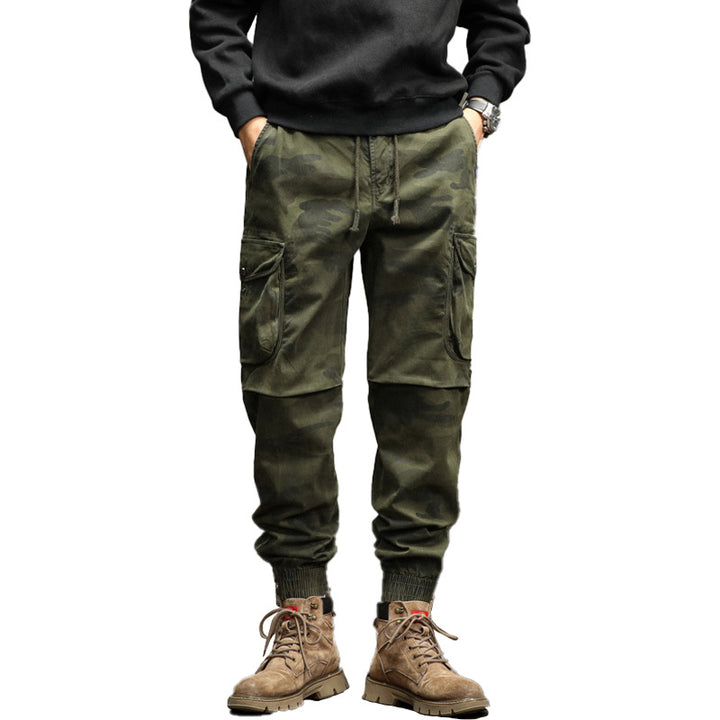 Herren Camouflage Cargo-Jogginghose mit elastischem Bund, Bündchen und Mehrfach-Taschen Echo Archiv