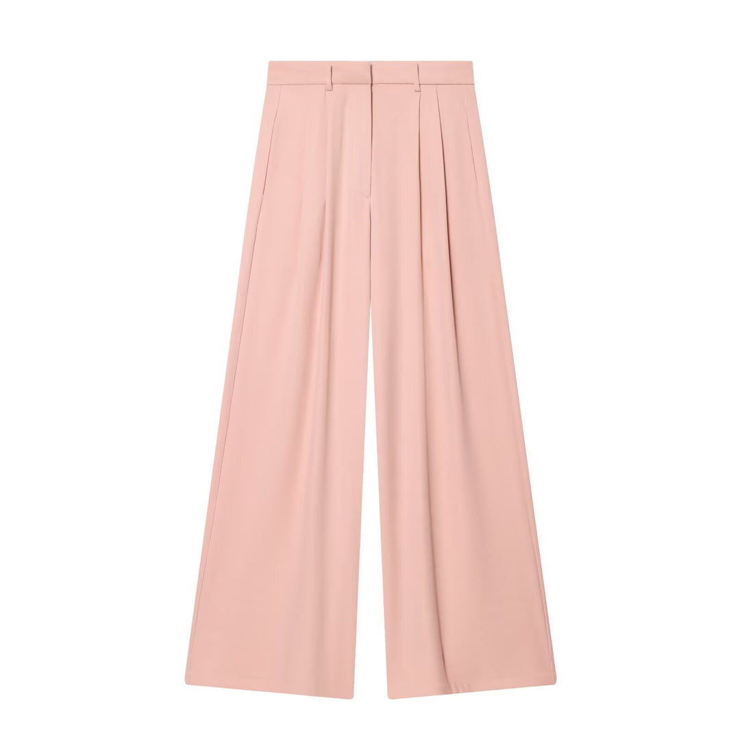 Damen Hochtaillierte Palazzo-Hose mit weitem Bein und Leistentaschen Echo Archiv