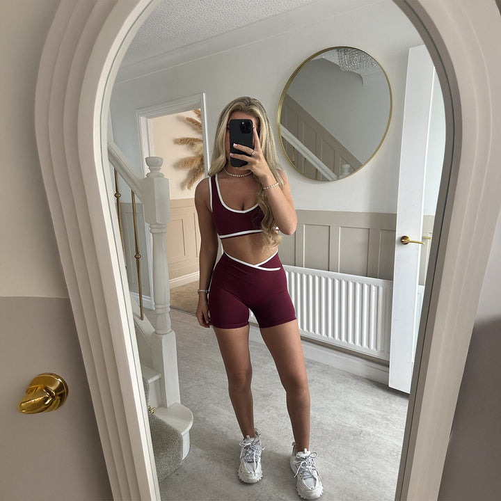 Damen Sportliches Oberteil und Shorts Set Echo Archiv