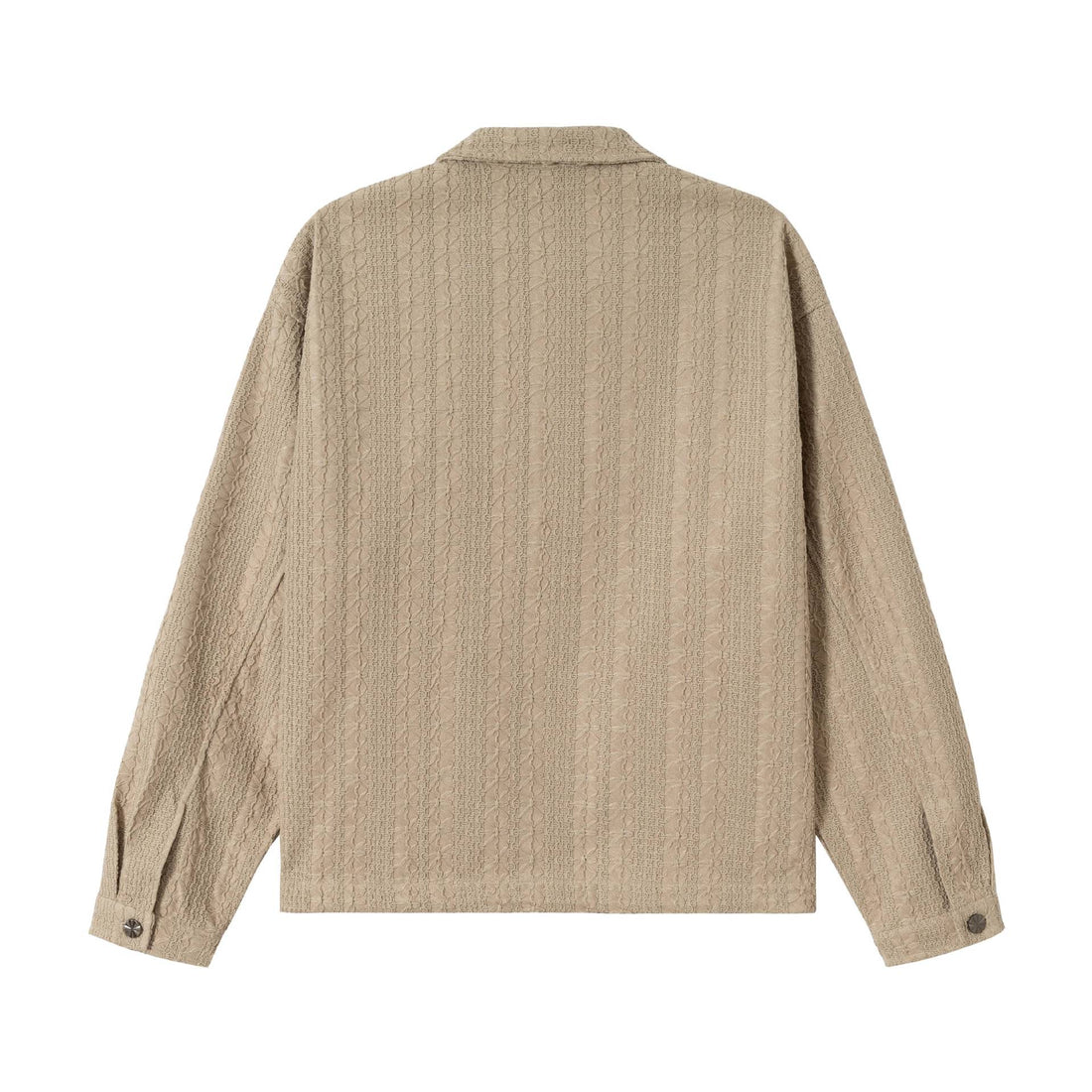 Unisex Texturierte Boxy-Blousonjacke mit durchgehendem Reißverschluss Echoarchiv