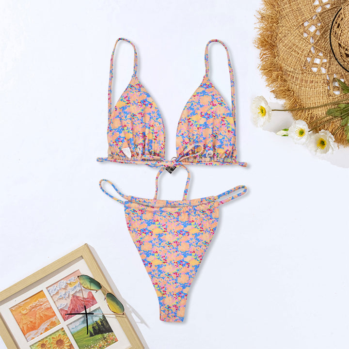 Damen Blumenmuster Triangel-Bikini Echo Archiv