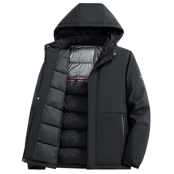 Herren Wasserabweisender Winterparka mit thermo-reflektierendem Steppfutter und Kapuze – Marzano