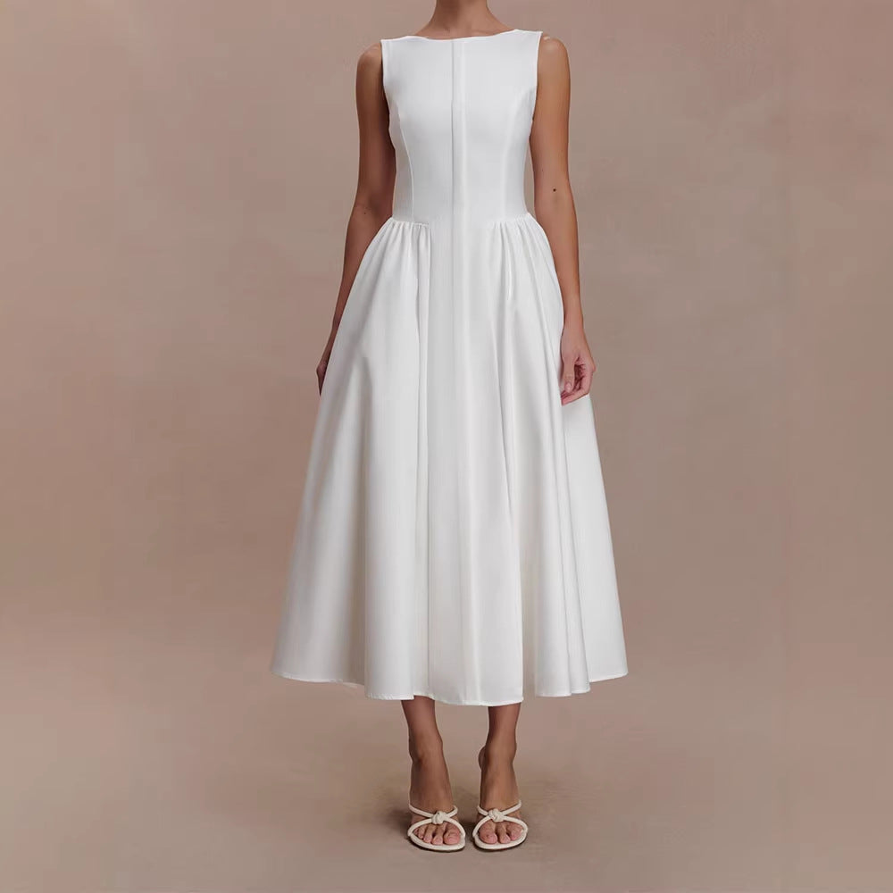 Damen Elegantes Midikleid mit femininen A-Linien-Rock Echo Archiv