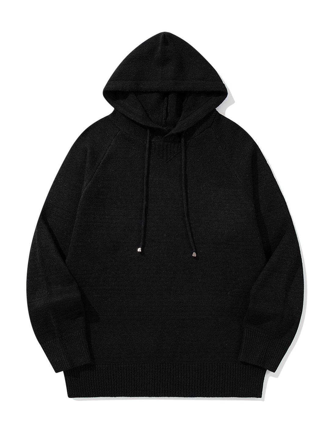 Unisex Strick-Kapuzenpullover mit Raglanärmeln und breitem Rippenbund Echoarchiv