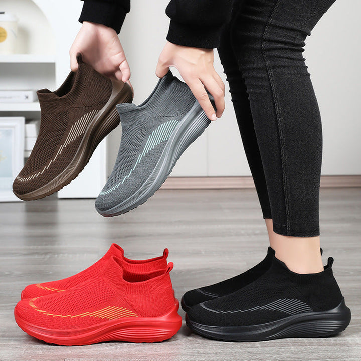 Damen Bequeme und atmungsaktive Slip-On Sneakers mit nahtloser Strick-Oberfläche Echo Archiv