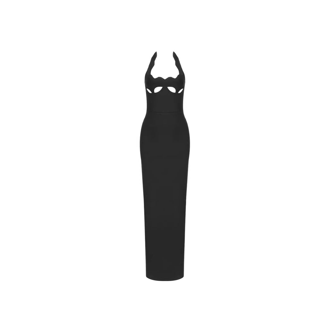 Damen Maxikleid mit innovativem Cut-Out-Design und sexy Schlüssellochausschnitt Echo Archiv