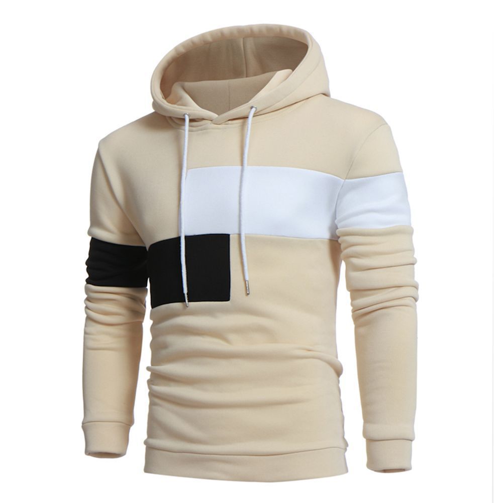 Herren sportlicher Kapuzenpullover mit Farbblockdesign Echoarchiv