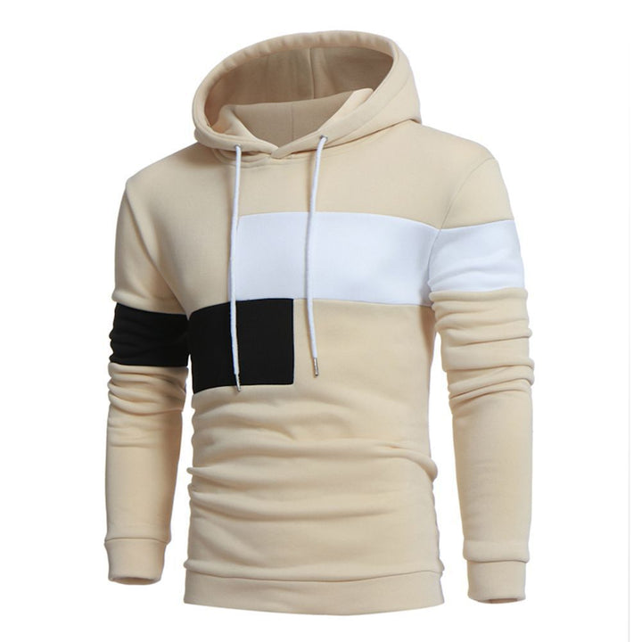Herren sportlicher Kapuzenpullover mit Farbblockdesign Echoarchiv