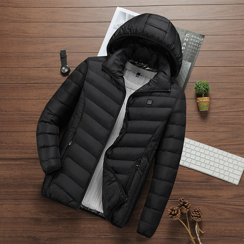 Herren leichte gesteppte Kapuzen‑Steppjacke mit Thermofüllung und packbarer Konstruktion – Taviero