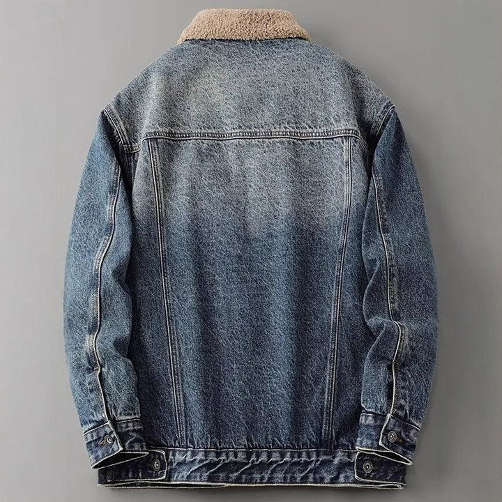 Herren Lässige Denimjacke mit Fleecefutter Echoarchiv 1788342512