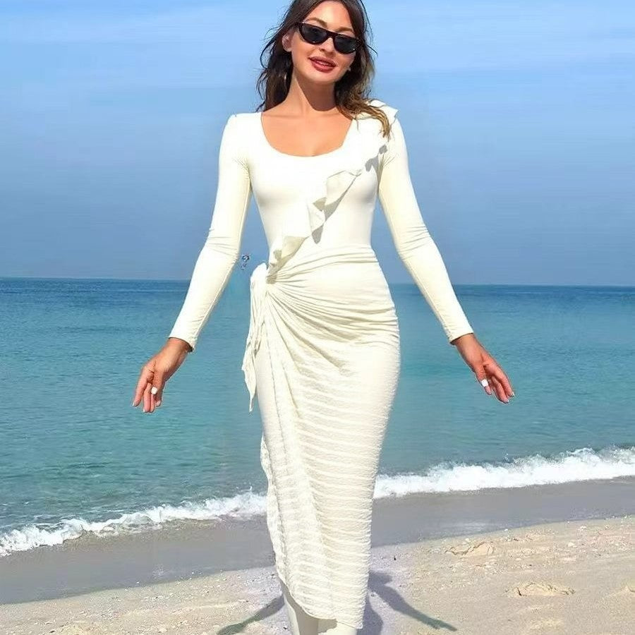 Damen Elegantes Sommerkleid mit Wickeloptik Echo Archiv