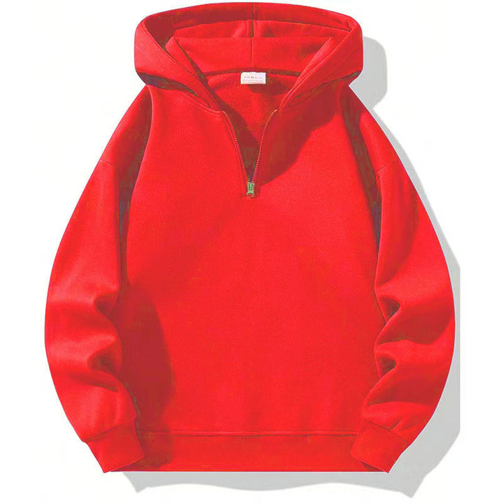 Herren sportlicher Kapuzenpullover mit halbem Reißverschluss Echoarchiv