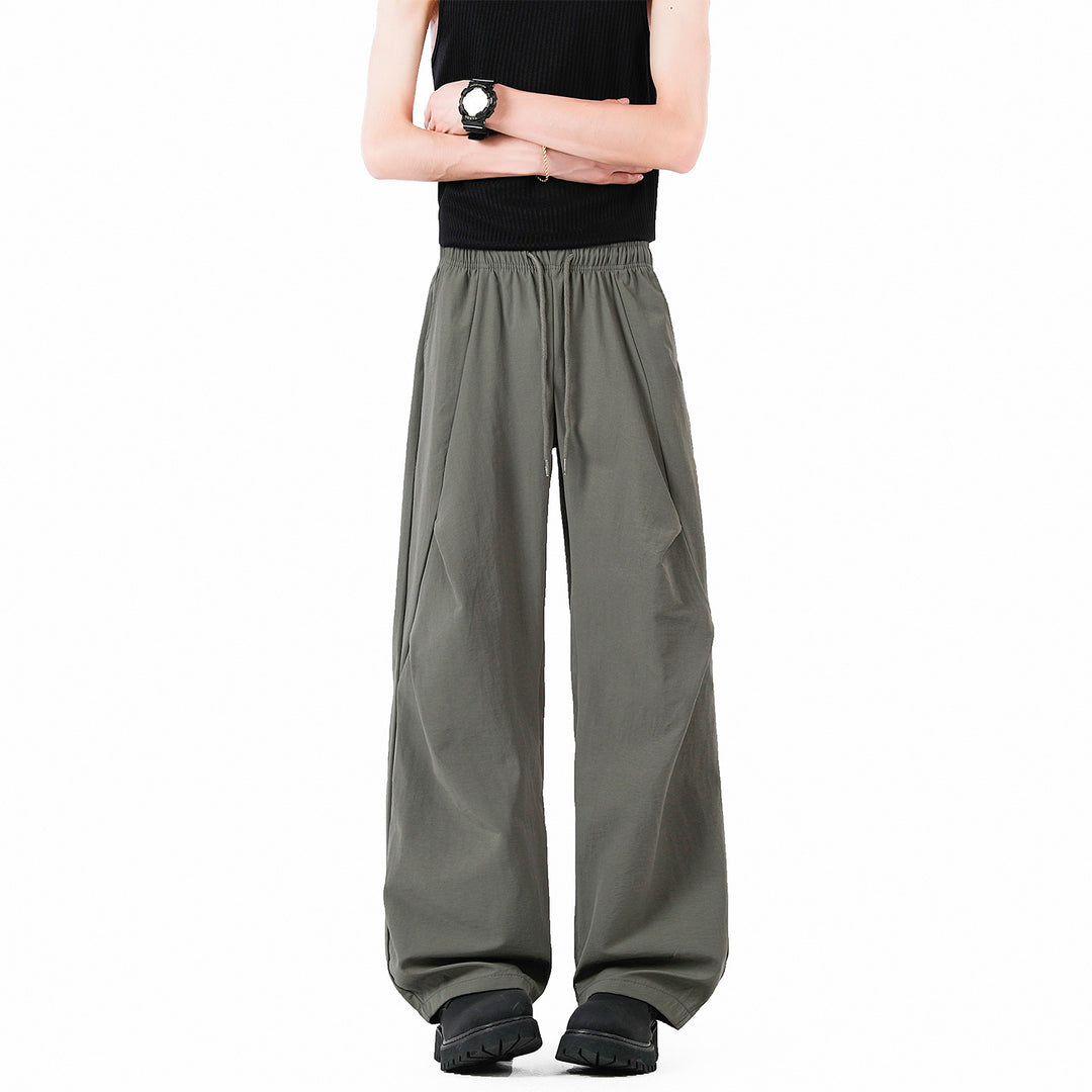 Unisex elegante Freizeithose mit hohem Bund und lockerer Passform Echoarchiv