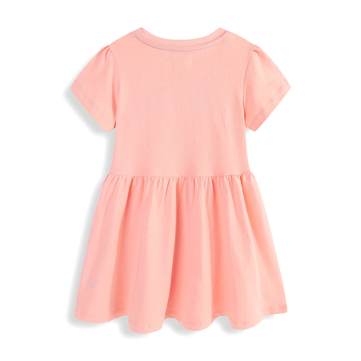 Mädchen Sommerkleid mit buntem Einhornmotiv und fröhlichen Applikationen Echo Archiv