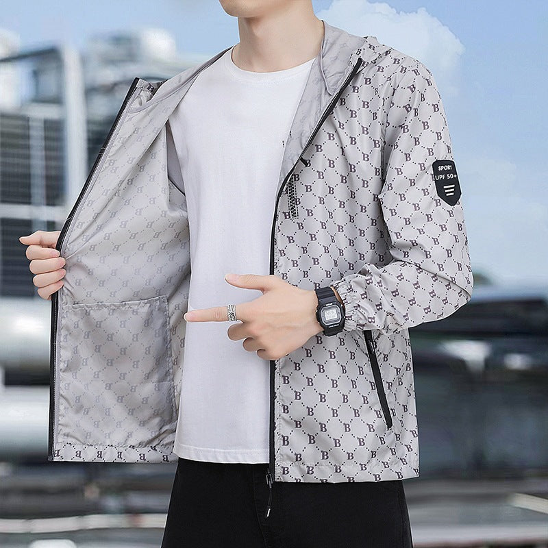 Herren Sportliche Windbreaker-Jacke Echo Archiv