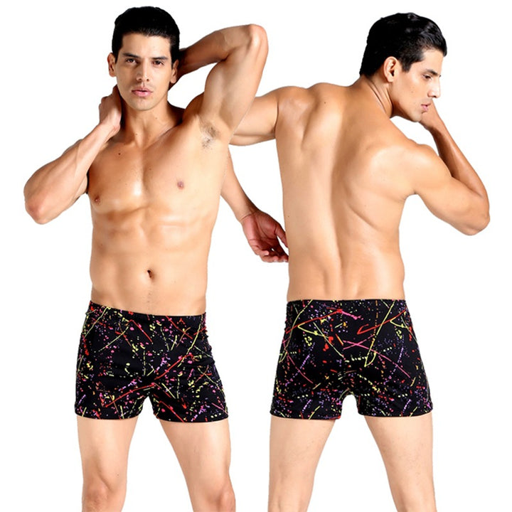 Herren Badeboxershorts mit modernem Grafikdruck Echo Archiv