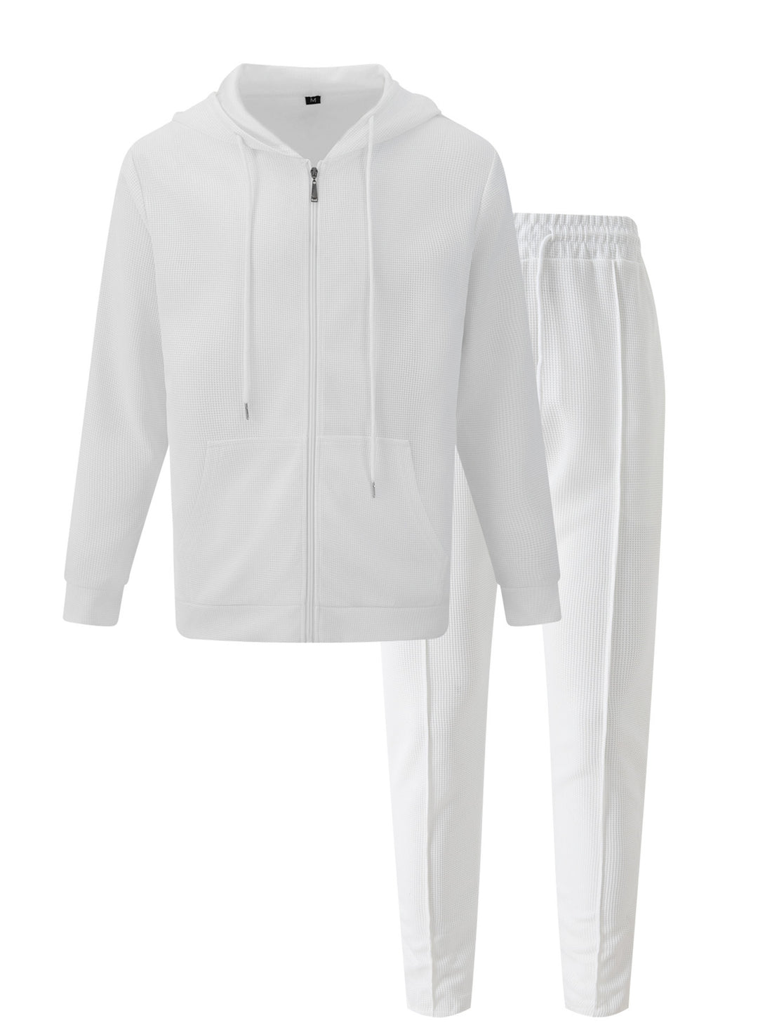 Herren sportliches Hoodie-Set aus atmungsaktivem Strukturmaterial mit elastischem Bund – Cavarno