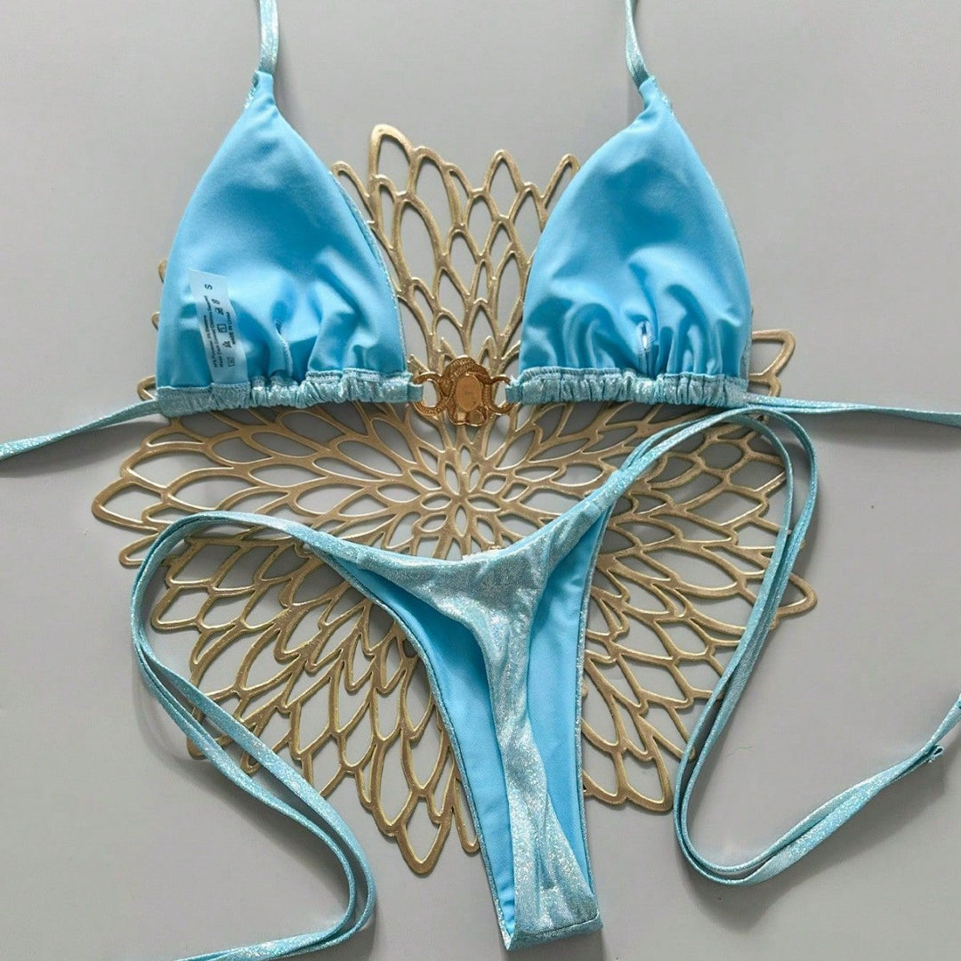 Damen Glänzender Bikini Echo Archiv