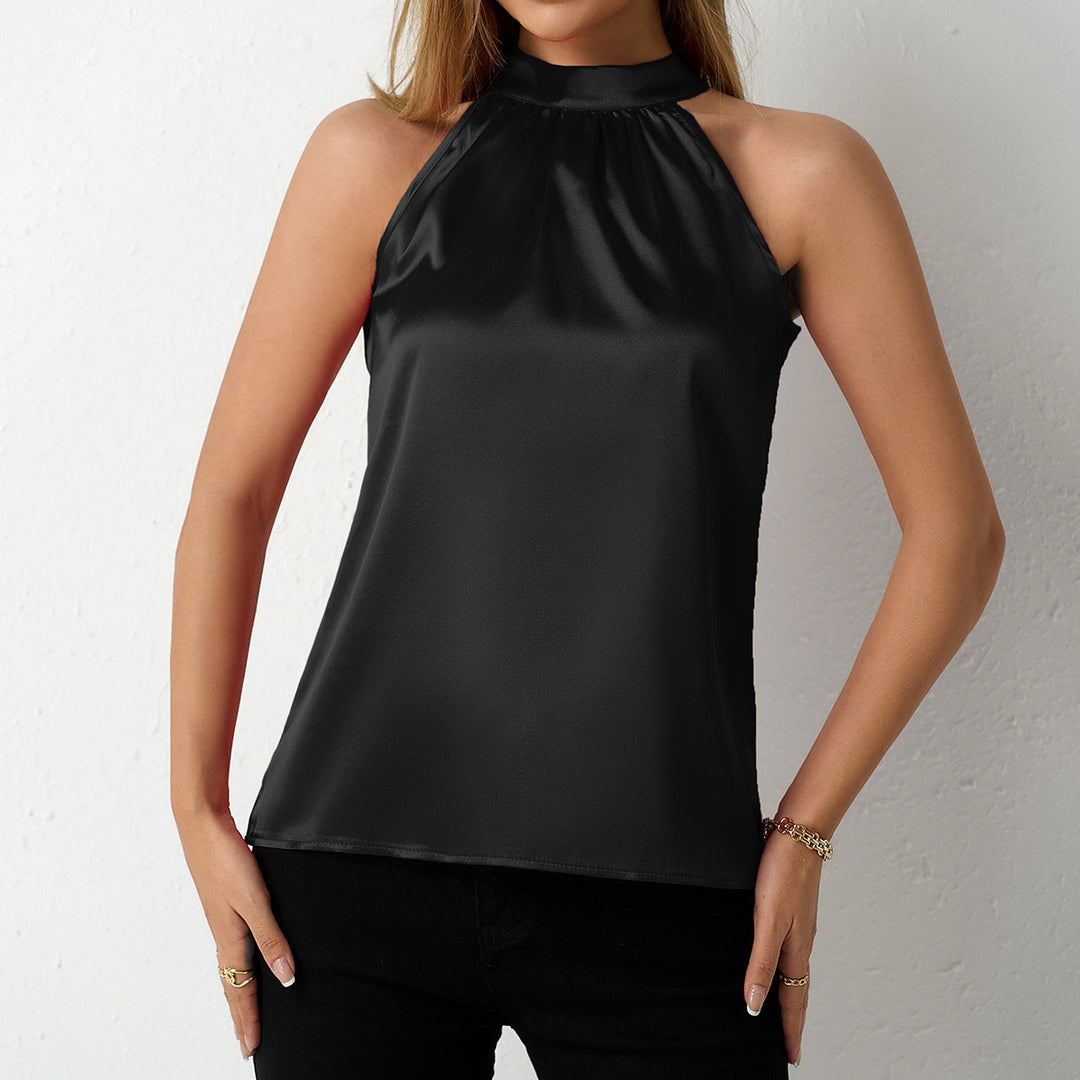 Damen Elegante halterlose Bluse mit Satin-Finish Echo Archiv