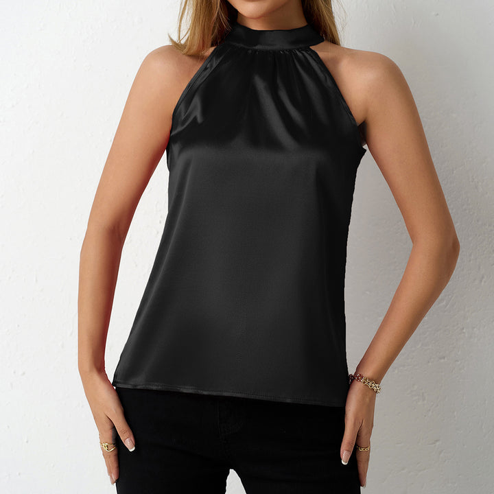 Damen Elegante halterlose Bluse mit Satin-Finish Echo Archiv