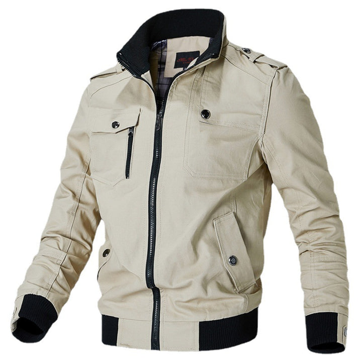Herren modische Übergangsjacke mit funktionalen Taschen und elastischen Bündchen Echoarchiv