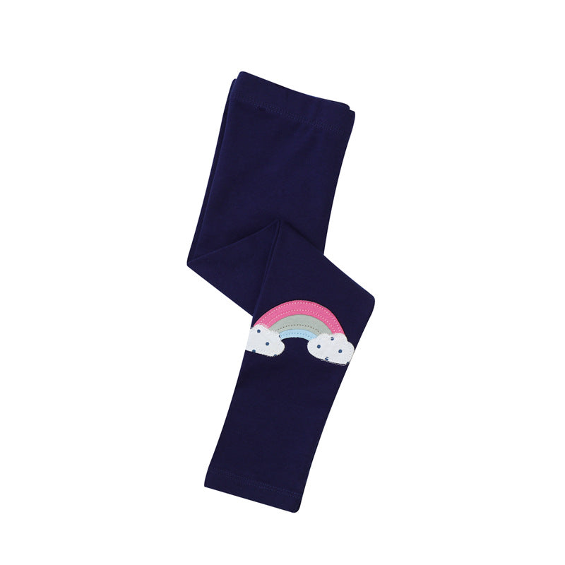 Mädchen Leggings mit zauberhaften Einhorn- und Regenbogen-Applikationen Echo Archiv