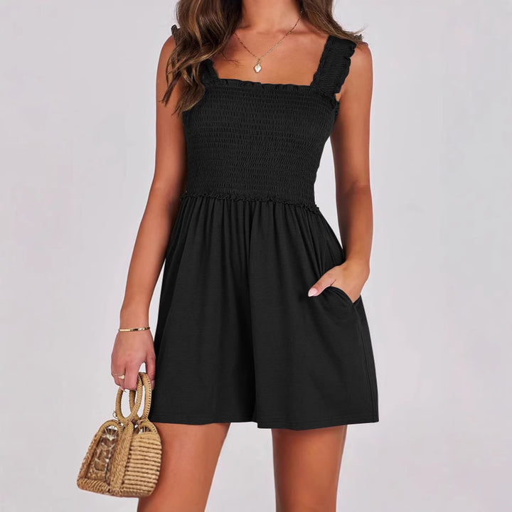 Damen verführerisches Sommerkleid mit Rüschendetails und praktischen Taschen Echo Archiv