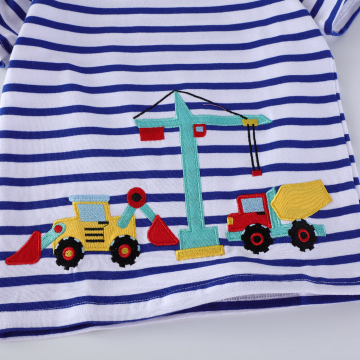 Unisex Baumwoll-T-Shirt mit buntem Baustellenmotiv Echo Archiv