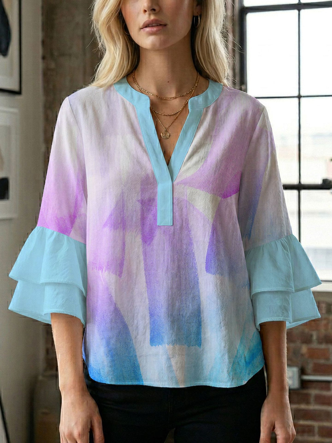 Damen Bluse mit wunderschönen floralem Design Echo Archiv