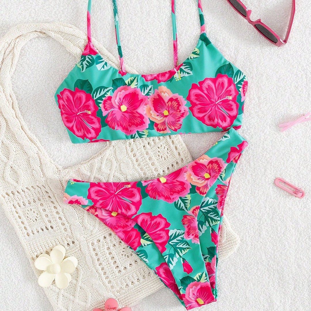 Damen Bikini-Set mit floralem Design und hochwertigem Stoff Echo Archiv