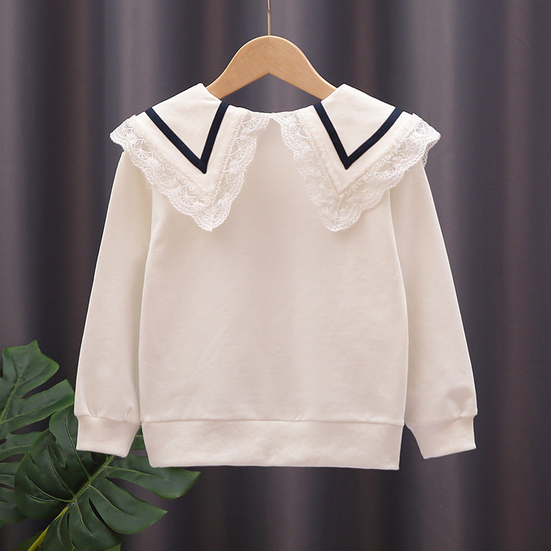 Damen Sweatshirt mit Spitzenkragen Echo Archiv