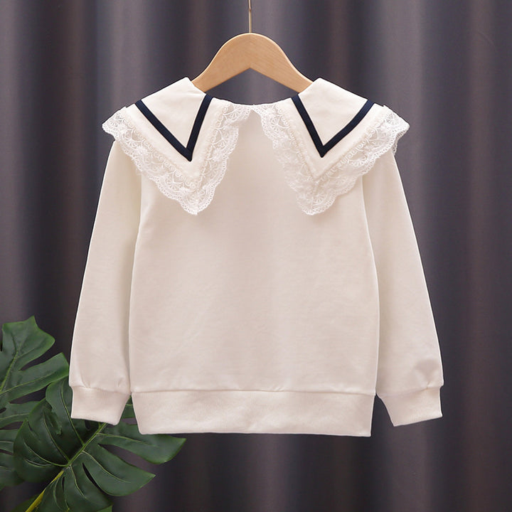 Damen Sweatshirt mit Spitzenkragen Echo Archiv