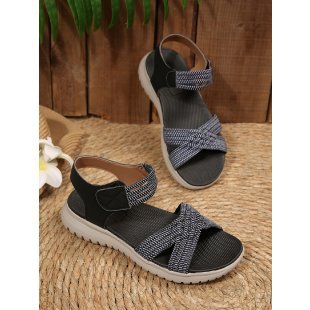 Damen Freizeit-Sandalen mit geflochtenem Riemendesign und komfortabler Fußbettung Echoarchiv