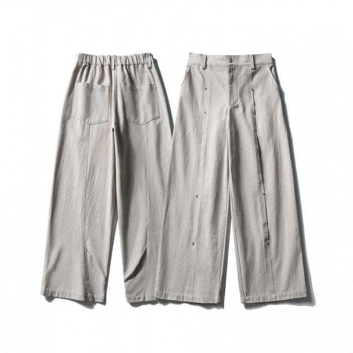 Damen Weite High‑Waist Culotte‑Hose aus strukturierter Baumwollmischung Echo Archiv