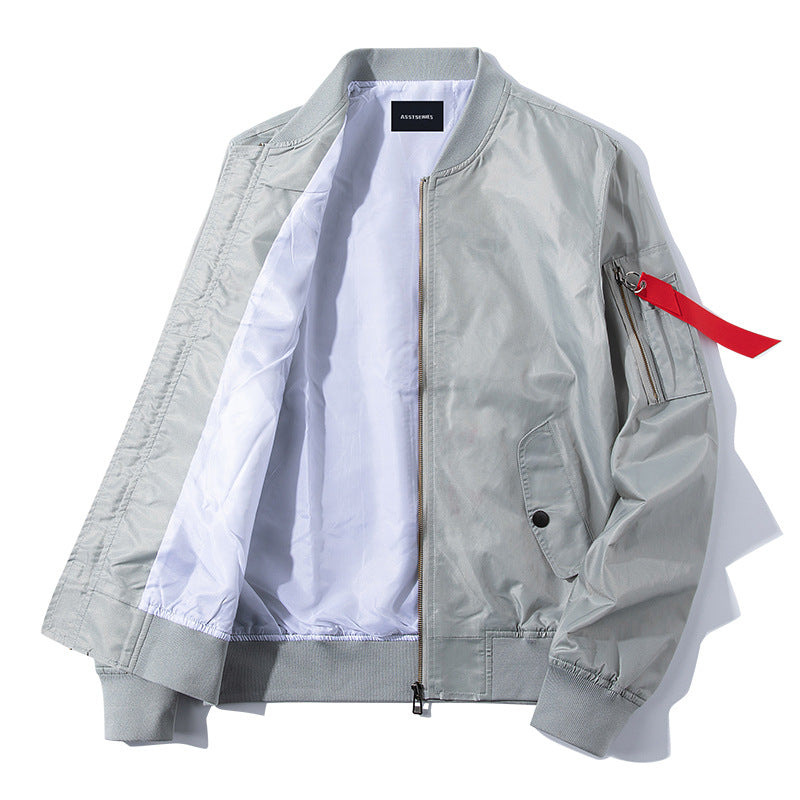 Herren o Leicht Nylon Flug Bomberjacke mit hochsichtbarem Kontrastfutter, Ärmelsichtreißverschluss, Utility-Tasche und gerippten Abschlüssen Echo Archiv